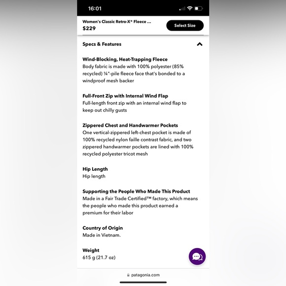 *SOLD* Patagonia Retro-X Fleece Sweet Cedar Topsoil 🧡🪵 - Picture 9 of 9